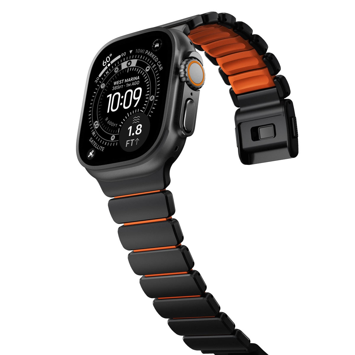 Apple Watch Series 7 45mm Titanium armbånd, Sort
