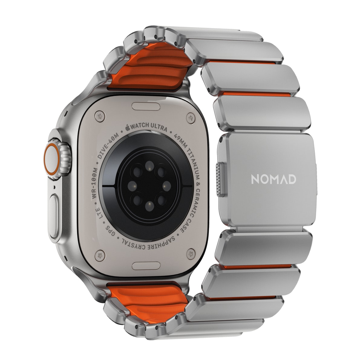 Apple Watch Series 7 45mm Titanium armbånd, Sølv
