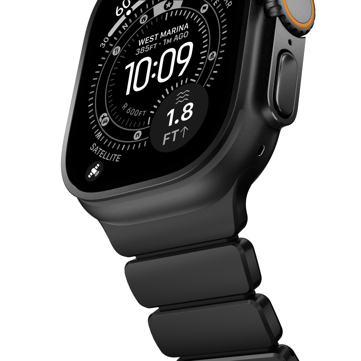 Apple Watch Series 7 45mm Titanium armbånd, Sort
