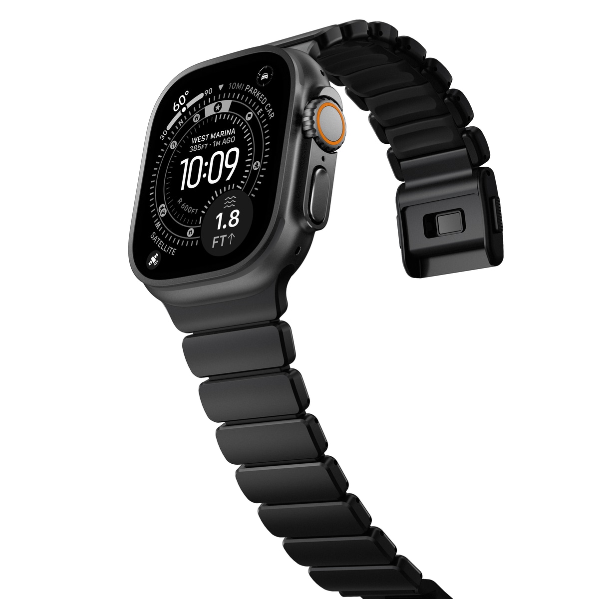 Apple Watch Series 7 45mm Titanium armbånd, Sort