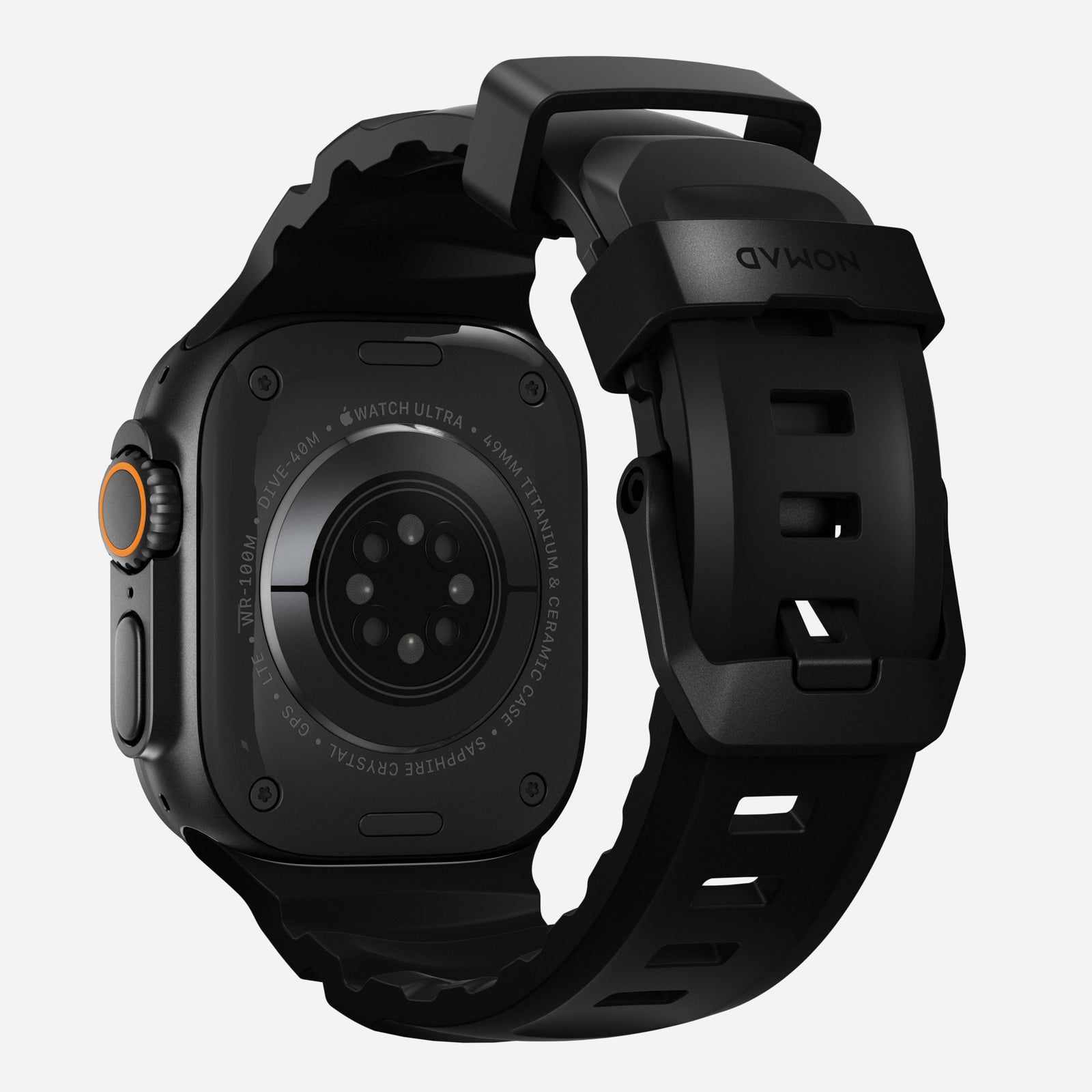 Apple Watch Series 8 45mm Armbånd Rocky Point (Black Hardware) Carbon Black