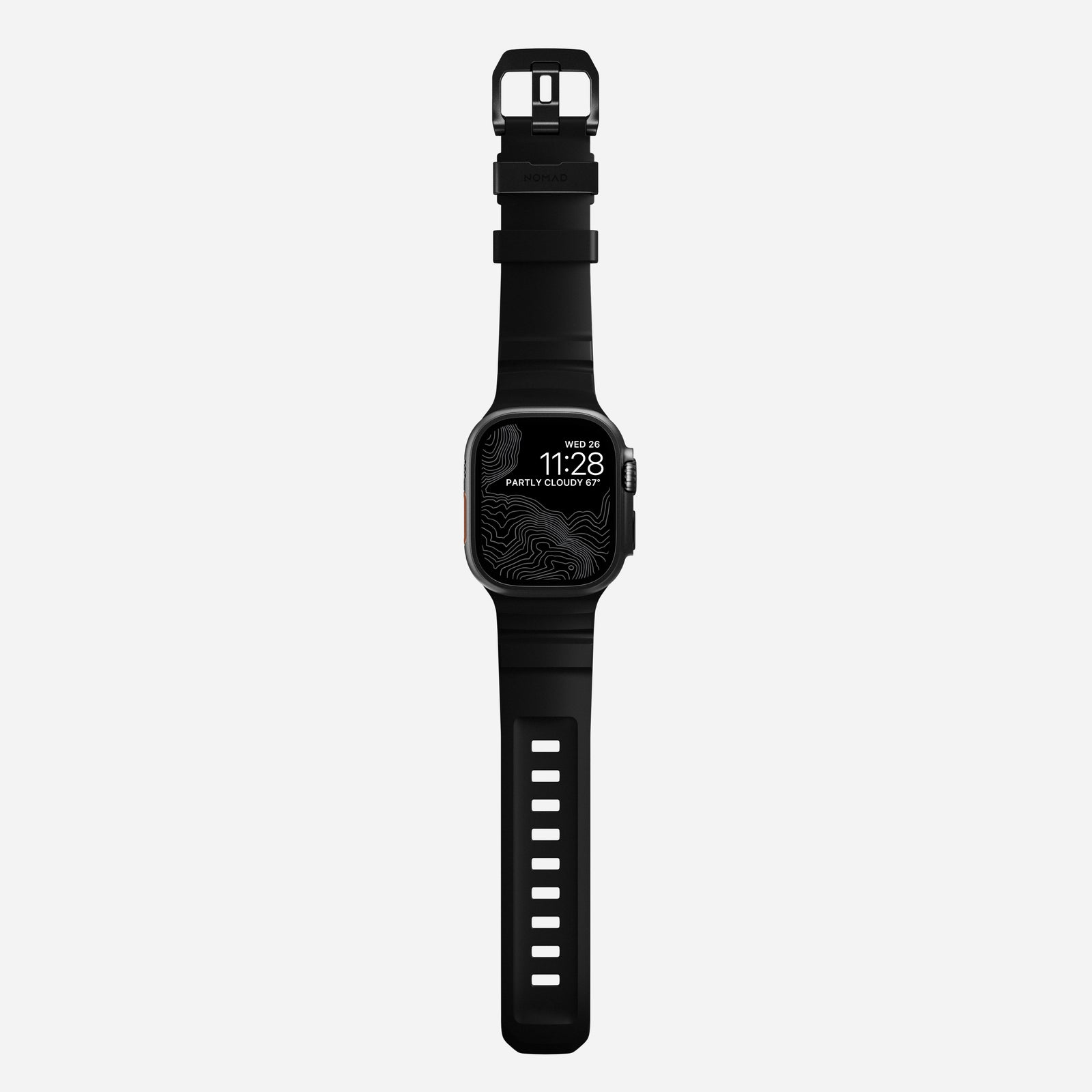 Apple Watch Series 8 45mm Armbånd Rocky Point (Black Hardware) Carbon Black