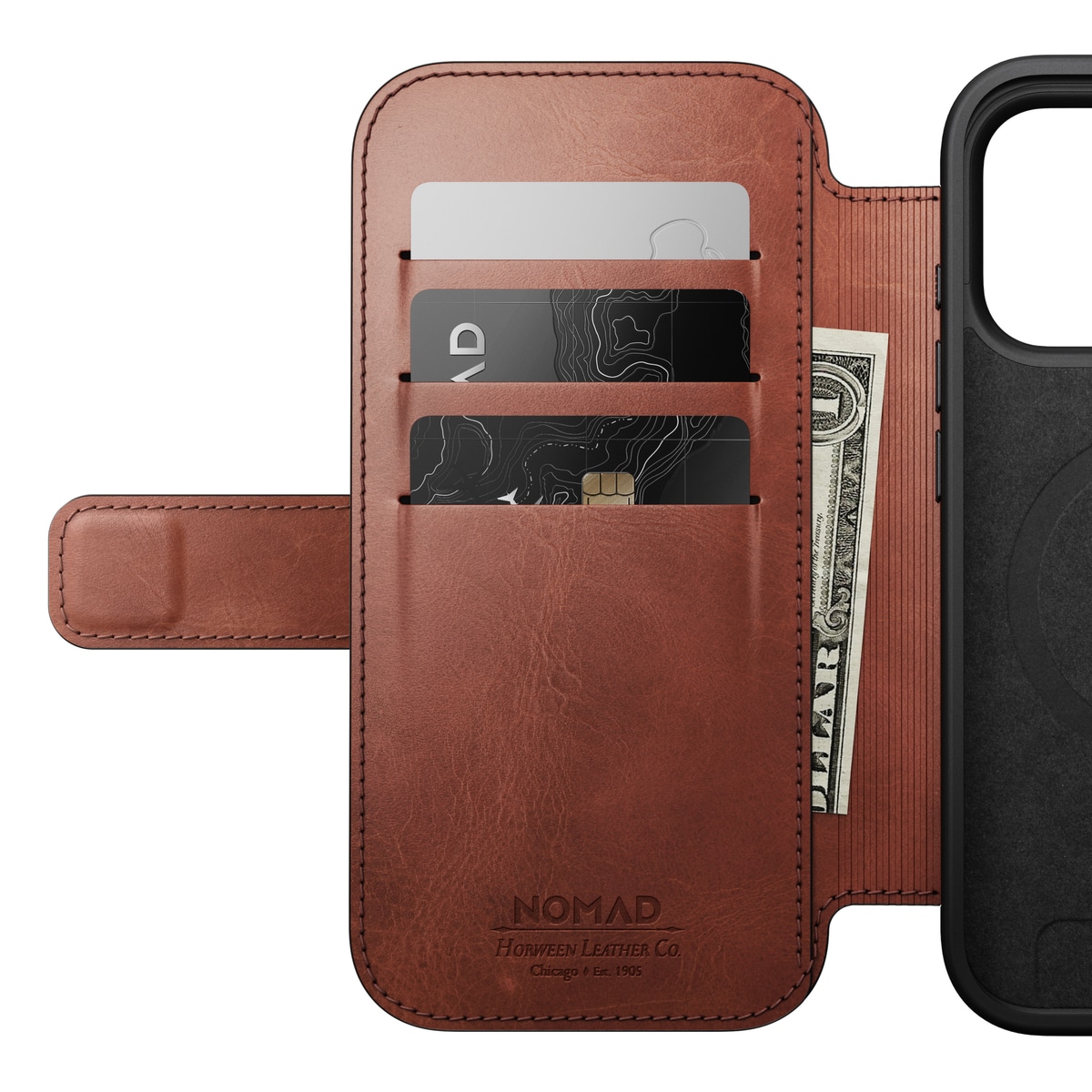 iPhone 17 Pro Læderetui med MagSafe - Modern Horween Leather Folio, Olde Dublin