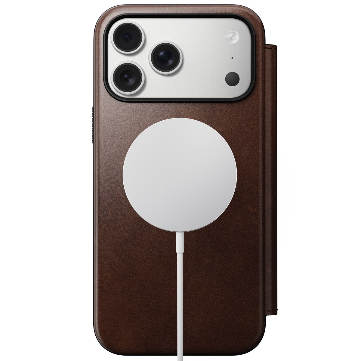 iPhone 17 Pro Max Læderetui med MagSafe - Modern Horween Leather Folio, Rustic Brown