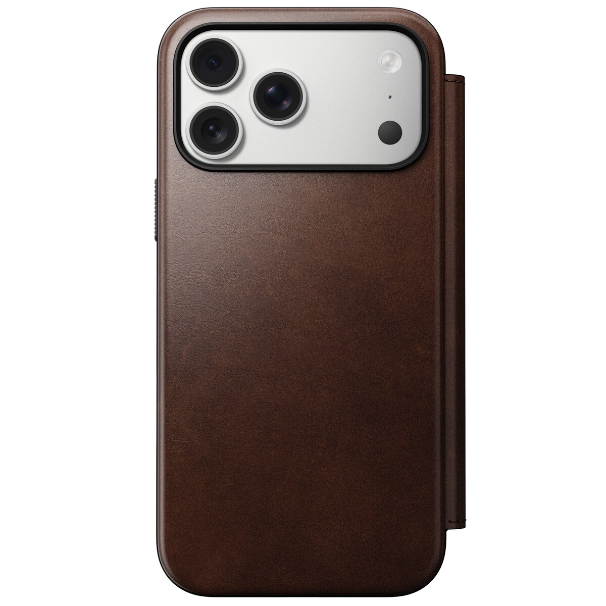 iPhone 17 Pro Max Læderetui med MagSafe - Modern Horween Leather Folio, Rustic Brown