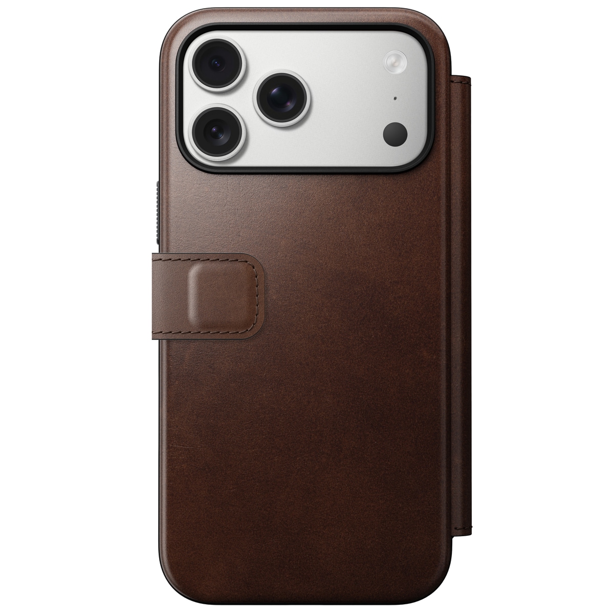 iPhone 17 Pro Max Læderetui med MagSafe - Modern Horween Leather Folio, Rustic Brown