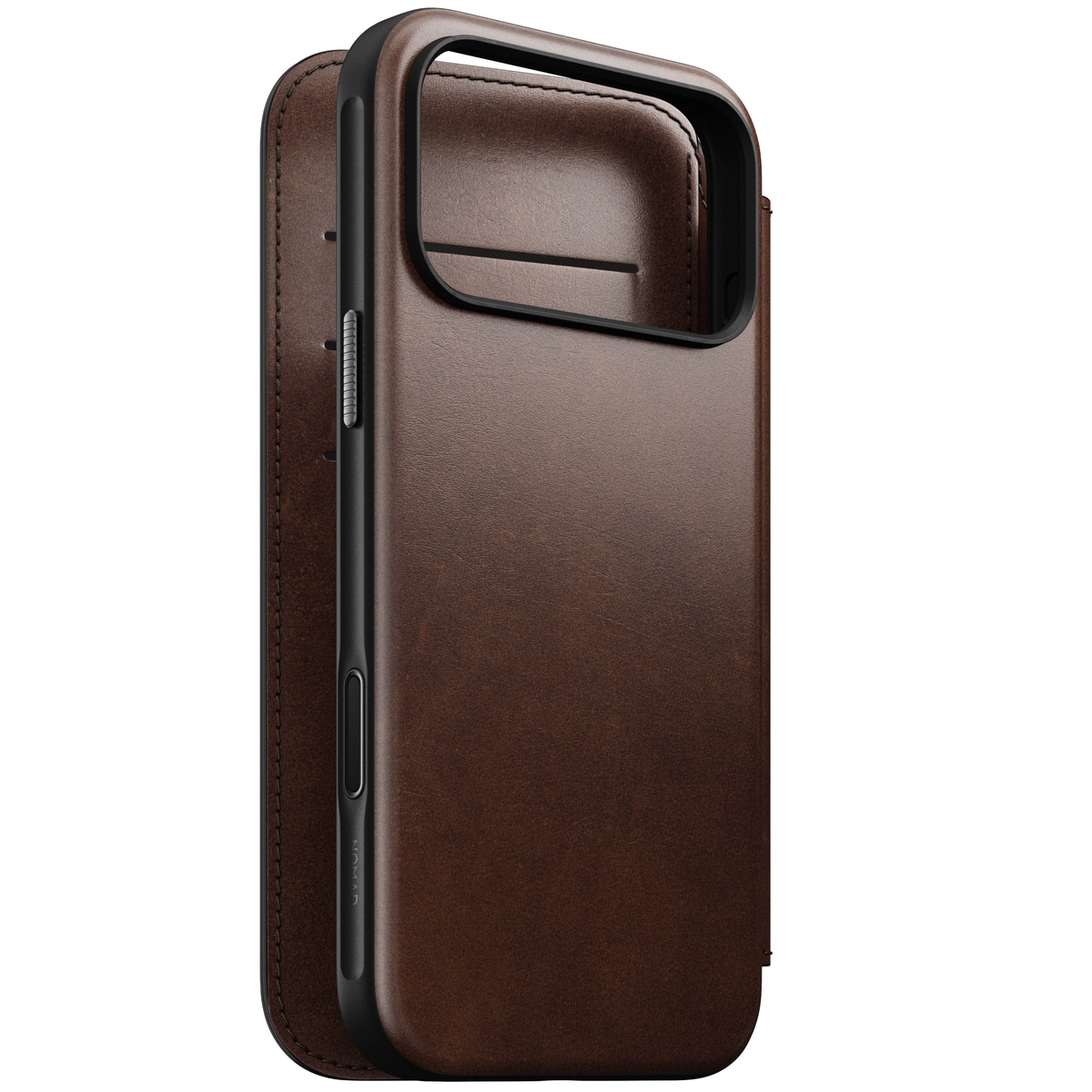 iPhone 17 Pro Max Læderetui med MagSafe - Modern Horween Leather Folio, Rustic Brown