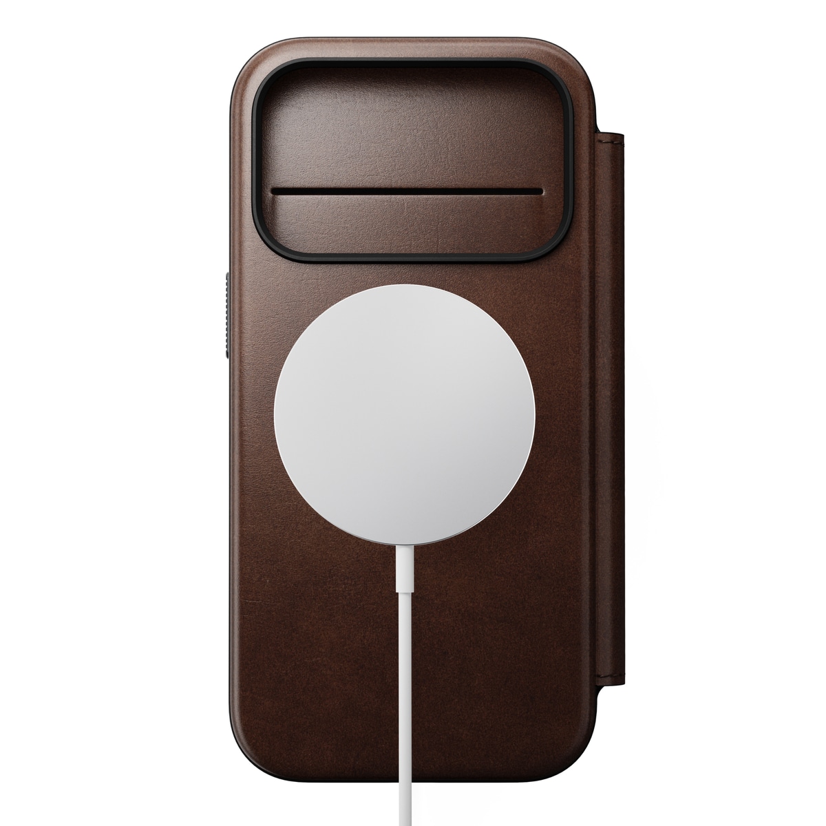 iPhone 17 Pro Læderetui med MagSafe - Modern Horween Leather Folio, Rustic Brown