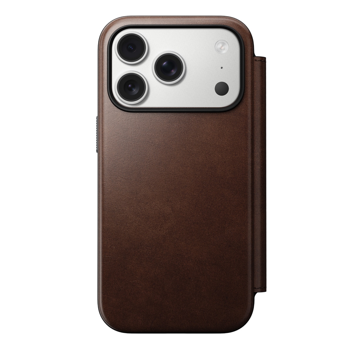 iPhone 17 Pro Læderetui med MagSafe - Modern Horween Leather Folio, Rustic Brown