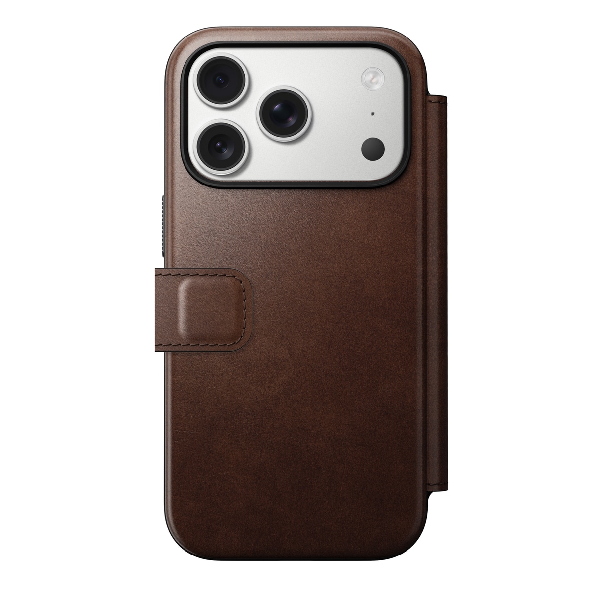 iPhone 17 Pro Læderetui med MagSafe - Modern Horween Leather Folio, Rustic Brown