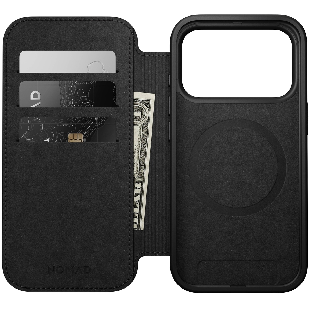 iPhone 17 Pro Etui MagSafe - Modern Leather Folio, Black