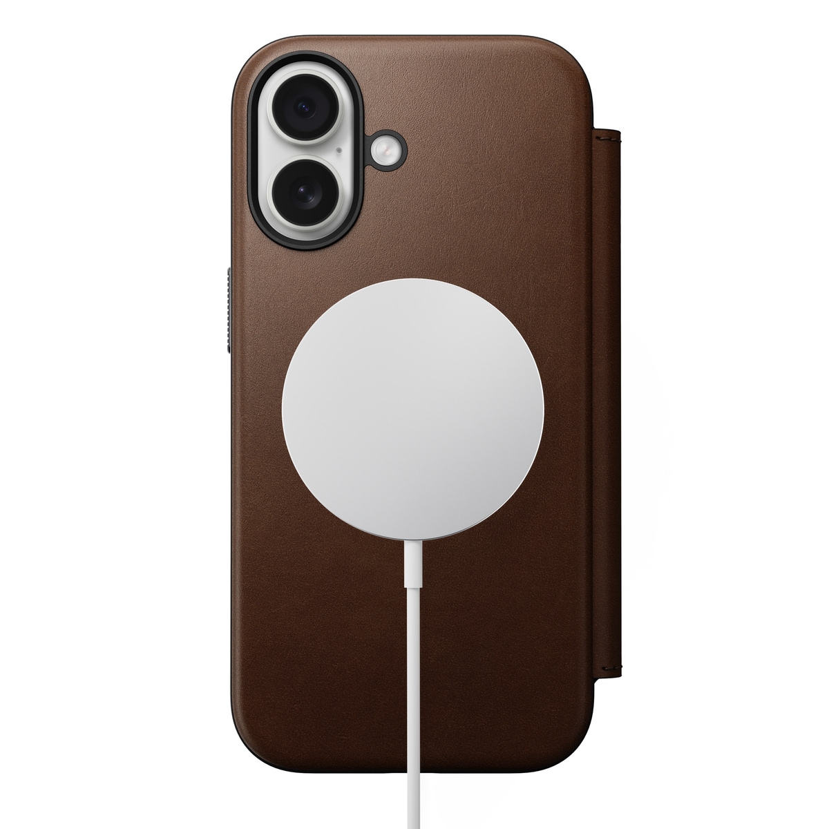 iPhone 17 Etui MagSafe - Modern Leather Folio, Brown