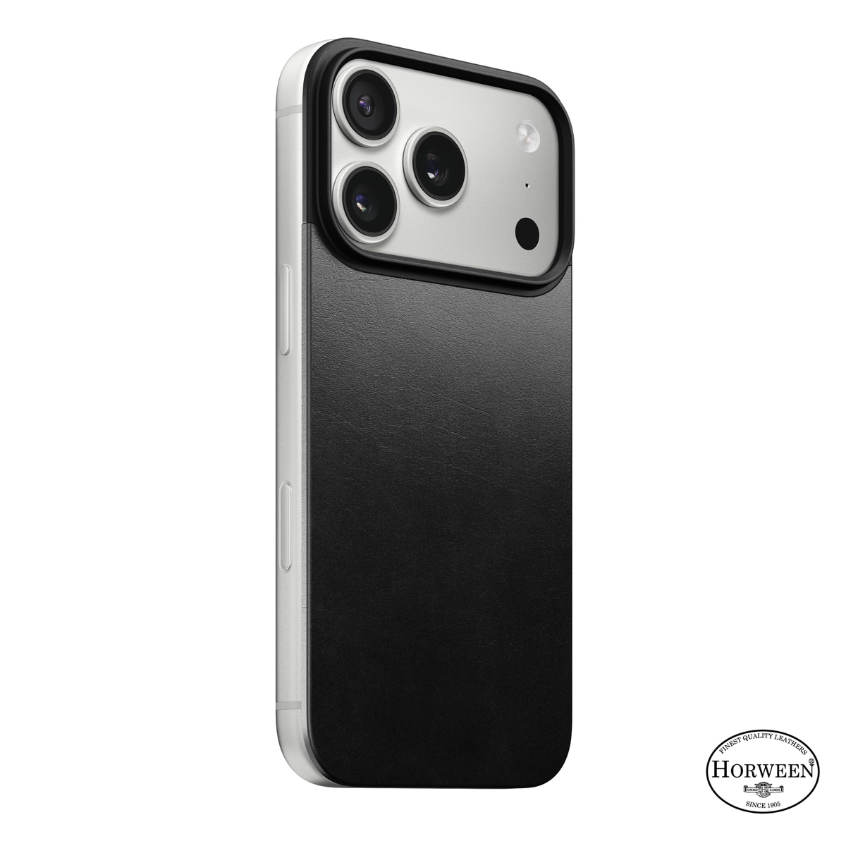 iPhone 17 Pro Magnetisk Bagside - Leather Back, Black