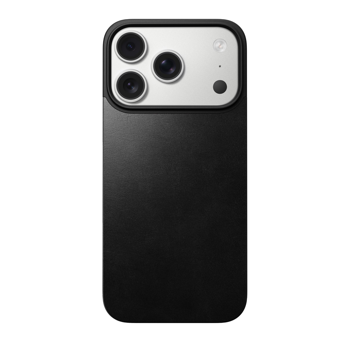 iPhone 17 Pro Magnetisk Bagside - Leather Back, Black