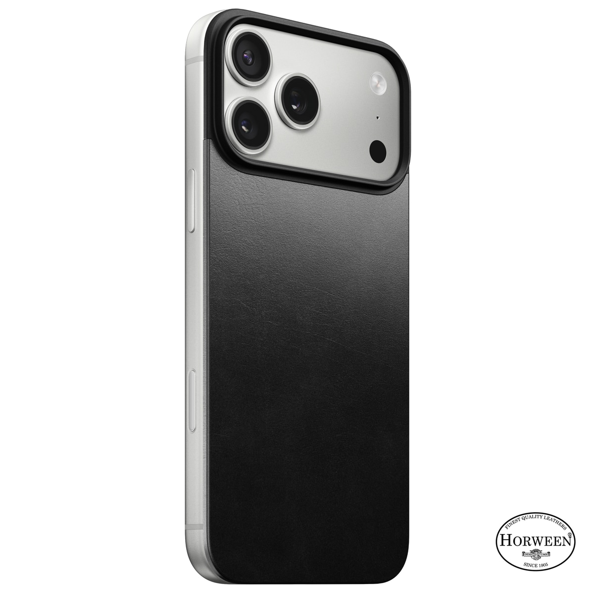 iPhone 17 Pro Max Magnetisk Bagside - Leather Back, Black