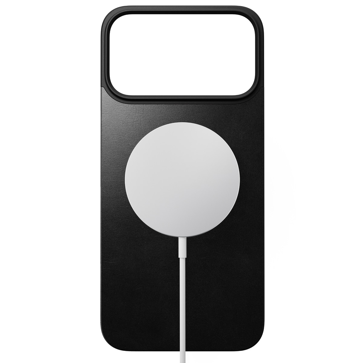 iPhone 17 Pro Max Magnetisk Bagside - Leather Back, Black