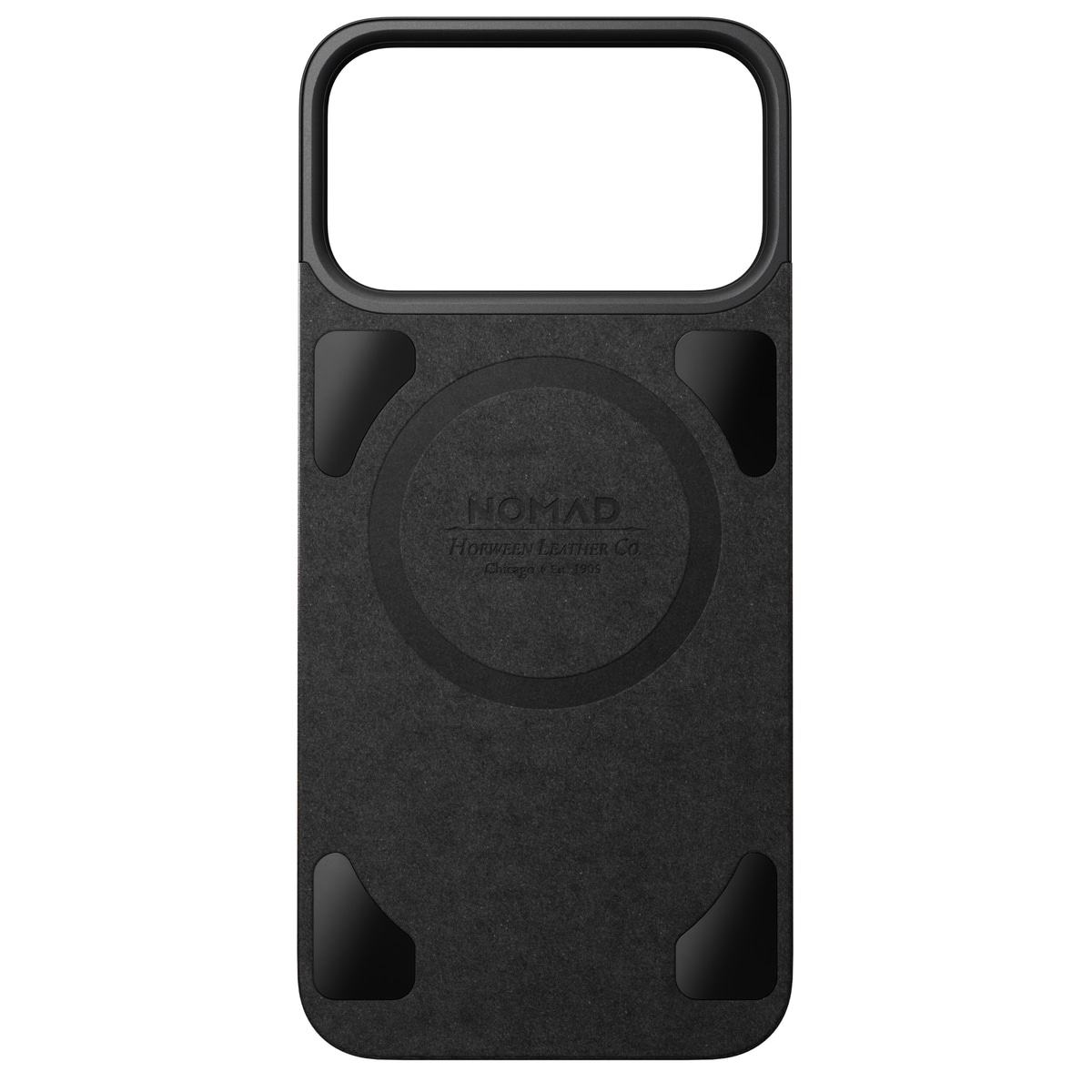 iPhone 17 Pro Max Magnetisk Bagside - Leather Back, Black