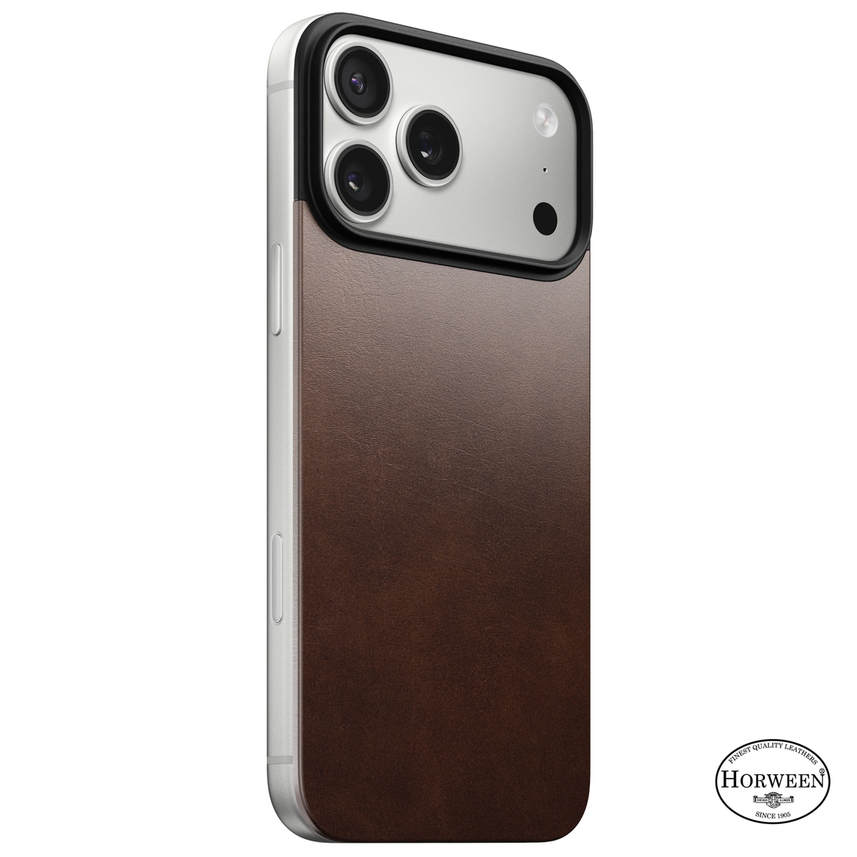 iPhone 17 Pro Max Magnetisk Bagside - Leather Back, Rustic Brown