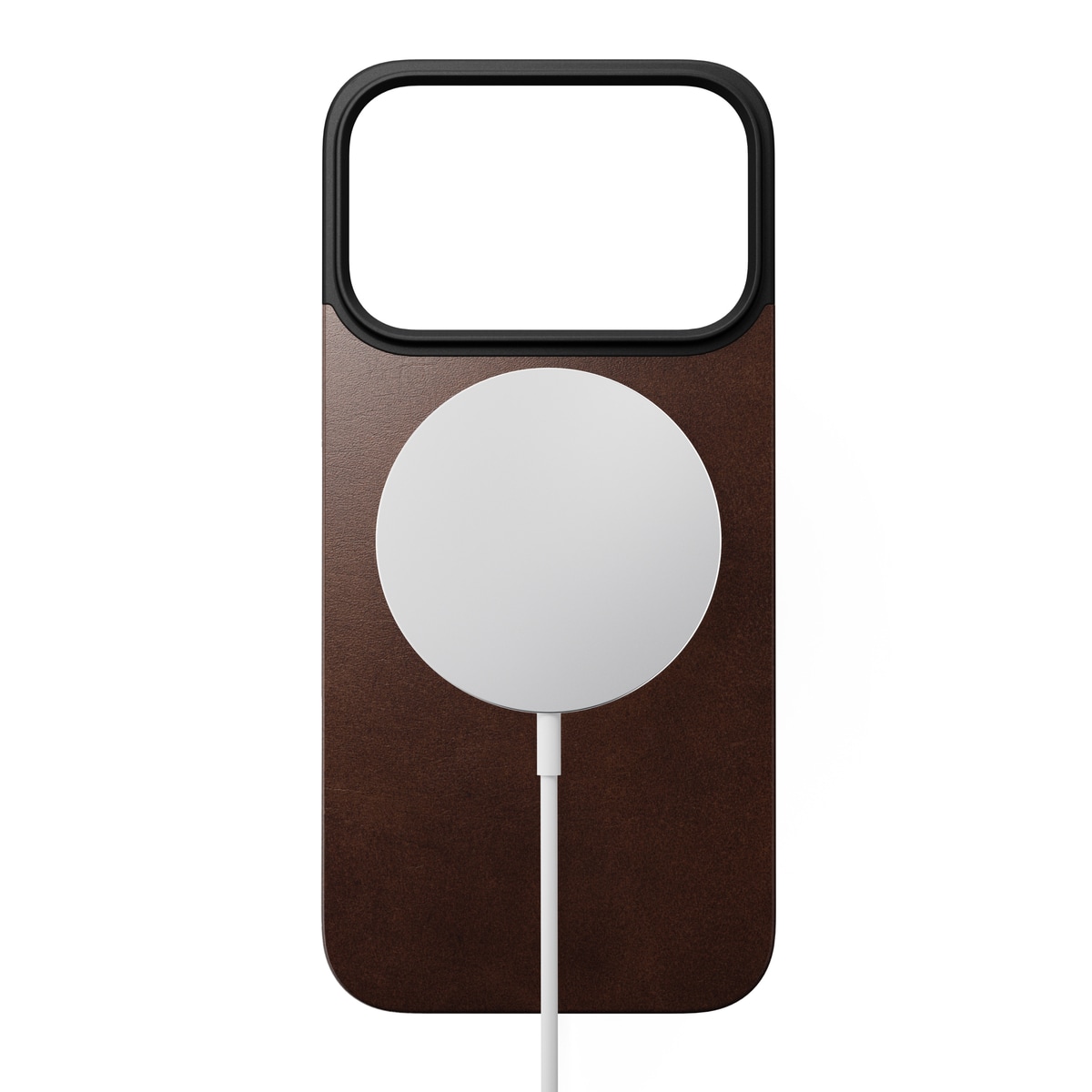 iPhone 17 Pro Magnetisk Bagside - Leather Back, Rustic Brown
