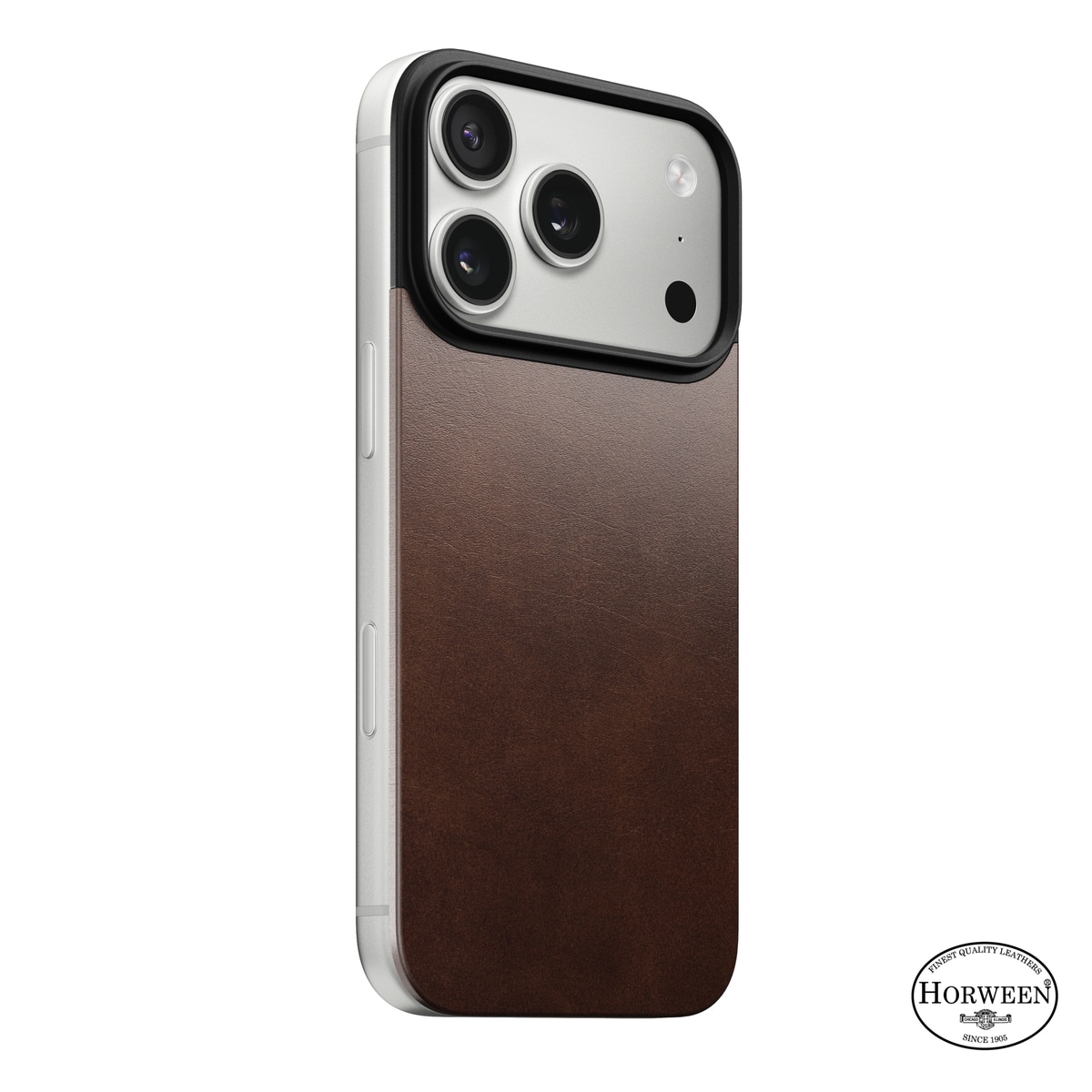 iPhone 17 Pro Magnetisk Bagside - Leather Back, Rustic Brown