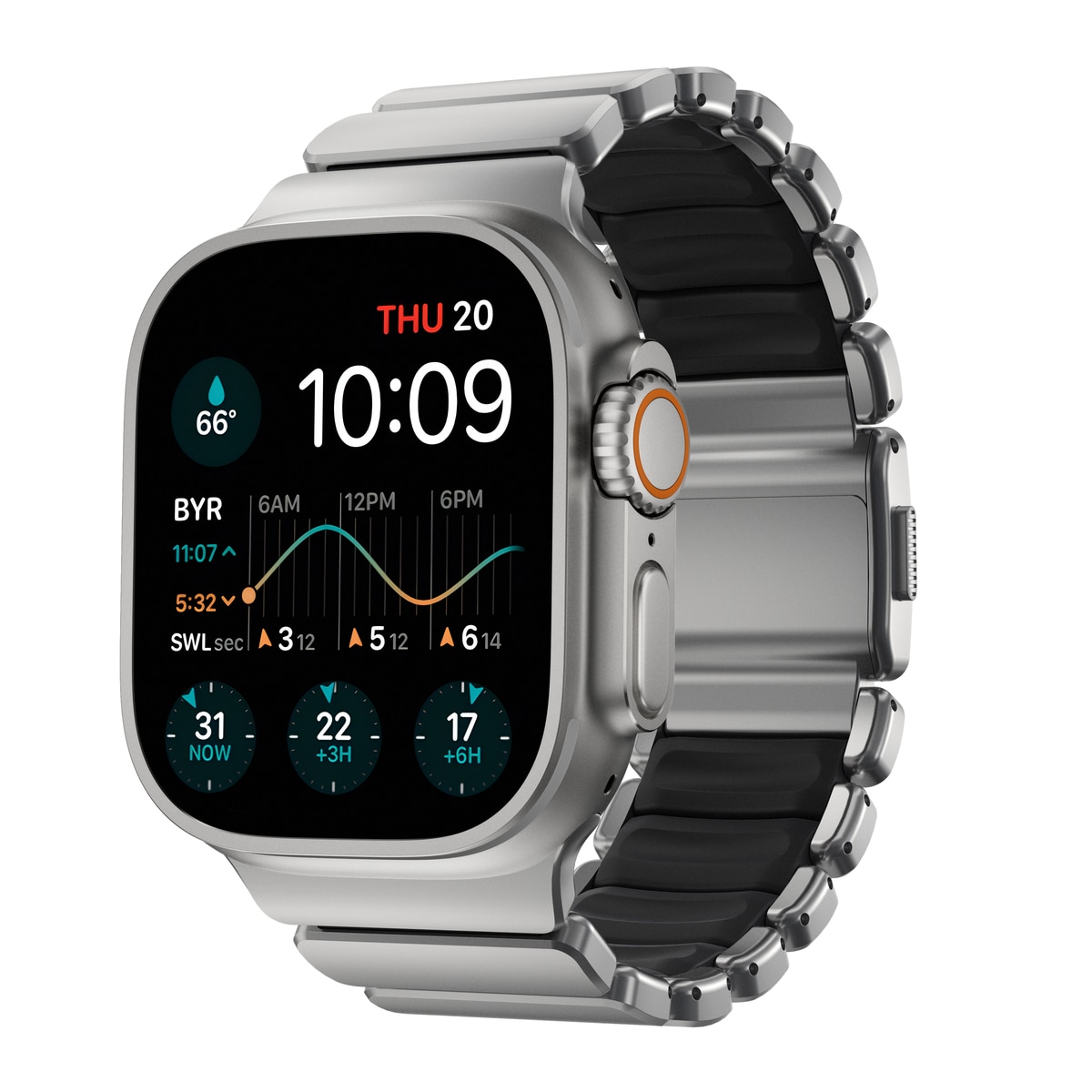 Apple Watch Series 10 46mm Titanium armbånd, Sølv