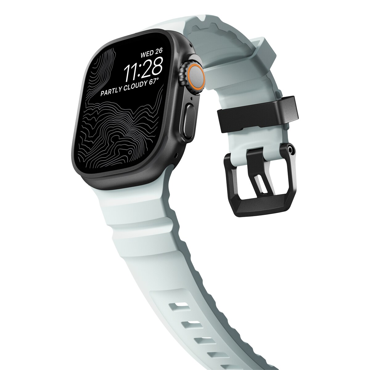 Apple Watch Series 4-6 44mm Armbånd Rocky Point (Black Hardware) Icy Blue Glow - Limited edition