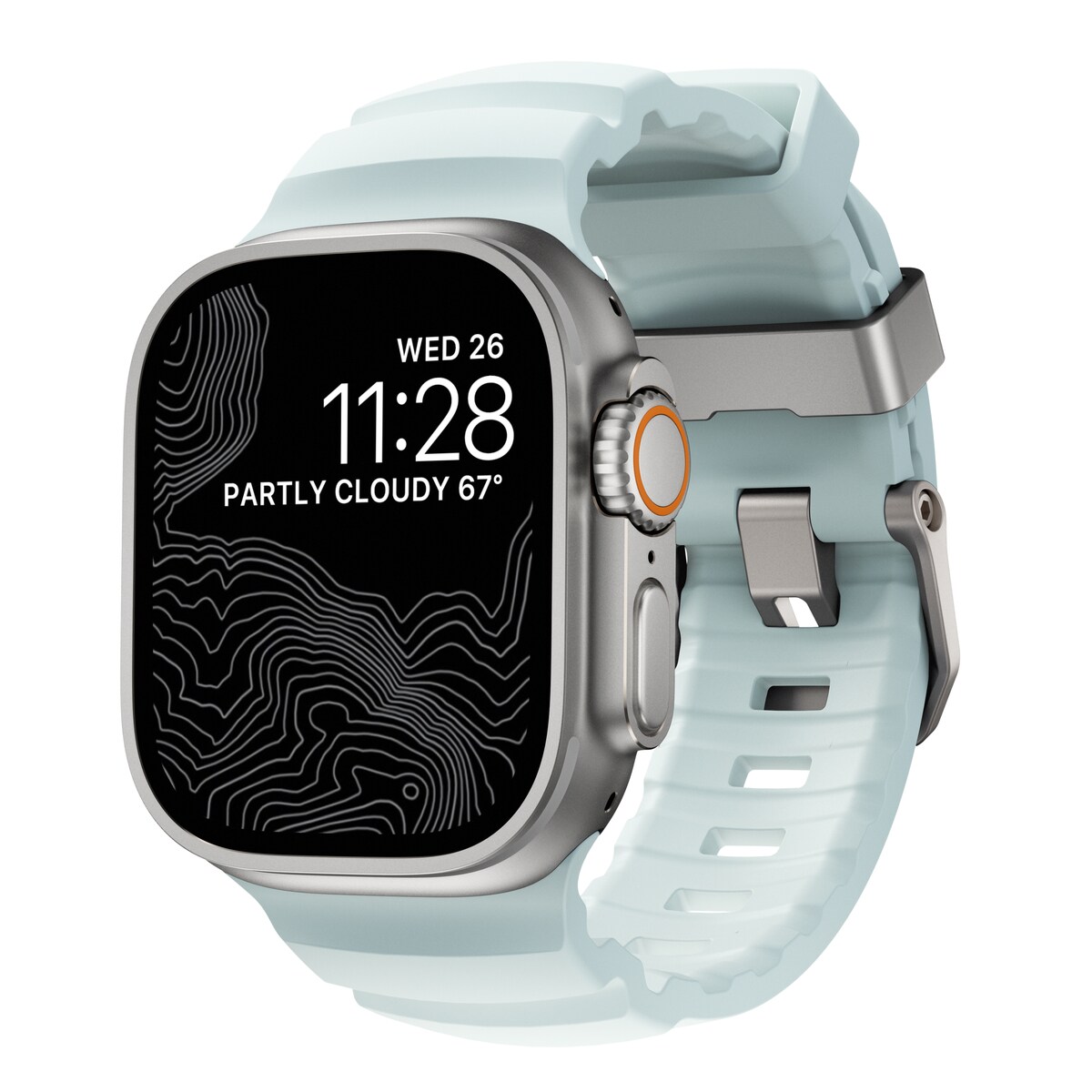 Apple Watch Series 1-3 42mm Armbånd Rocky Point (Natural Hardware) Icy Blue Glow - Limited edition