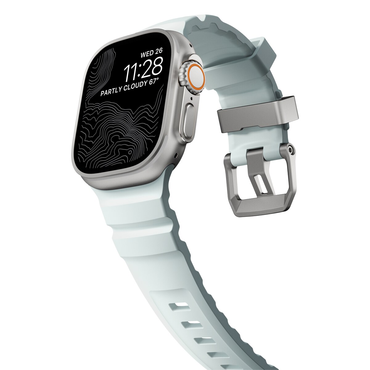 Apple Watch Series 1-3 42mm Armbånd Rocky Point (Natural Hardware) Icy Blue Glow - Limited edition