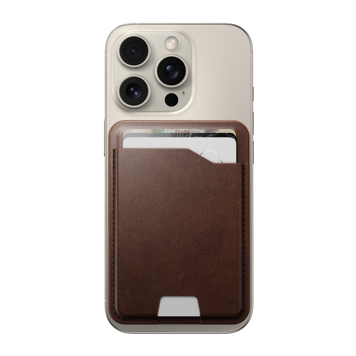 MagSafe-kortholder i Horween Leather med tracker, Rustic Brown