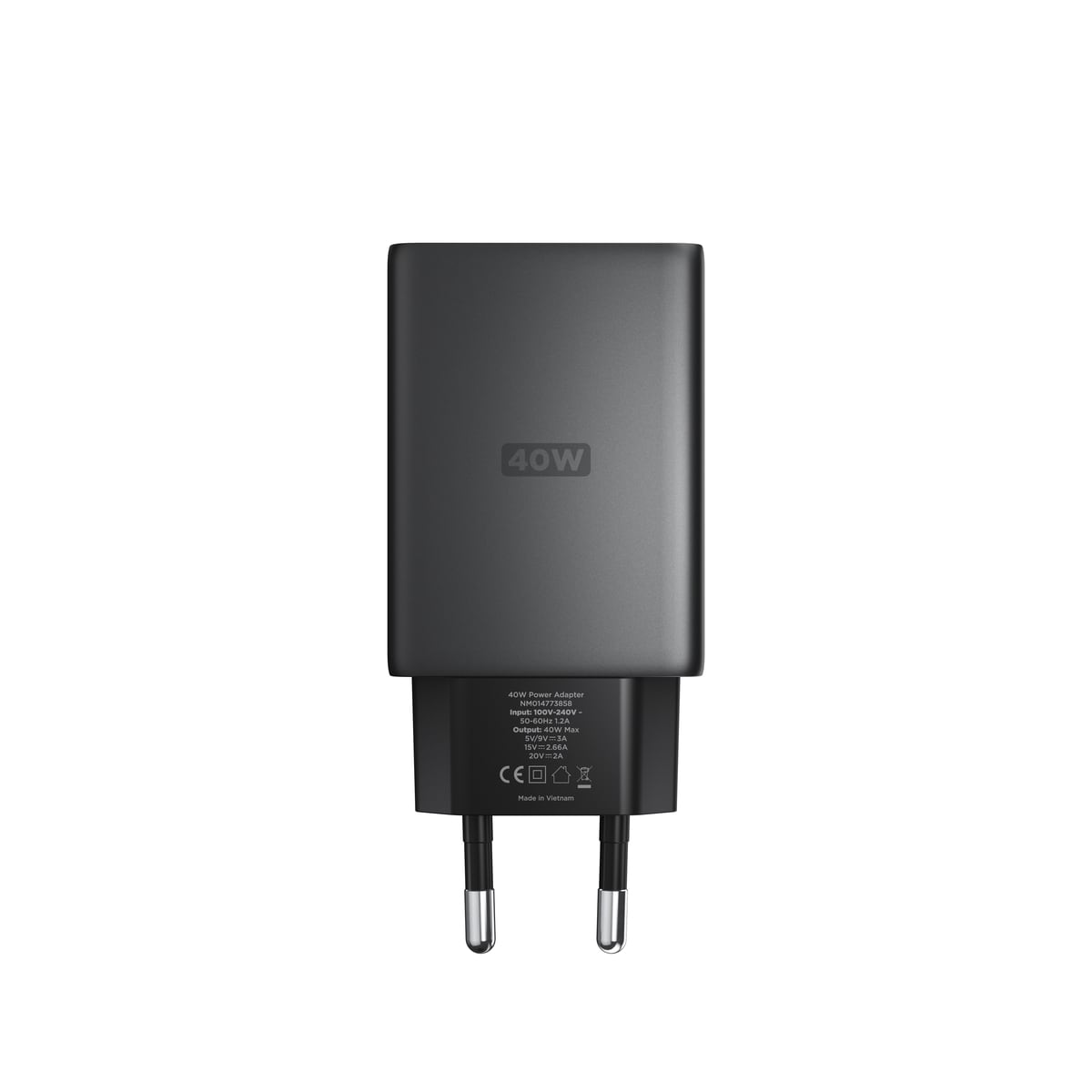 Væglader Slim 40W USB-C PD, Carbide