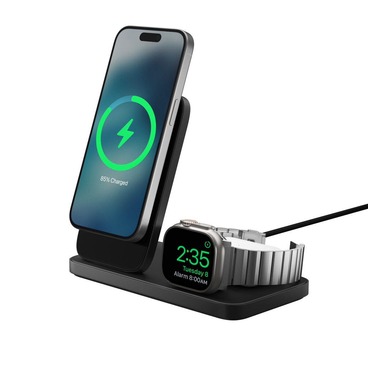 Opladningsstation Stand One Max 3-i-1 Qi2 MagSafe, Carbide