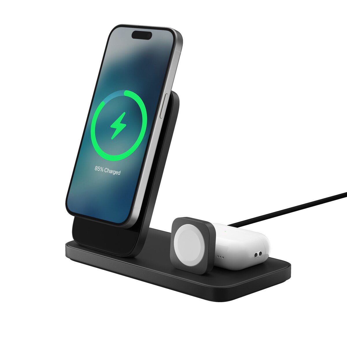 Opladningsstation Stand One Max 3-i-1 Qi2 MagSafe, Carbide