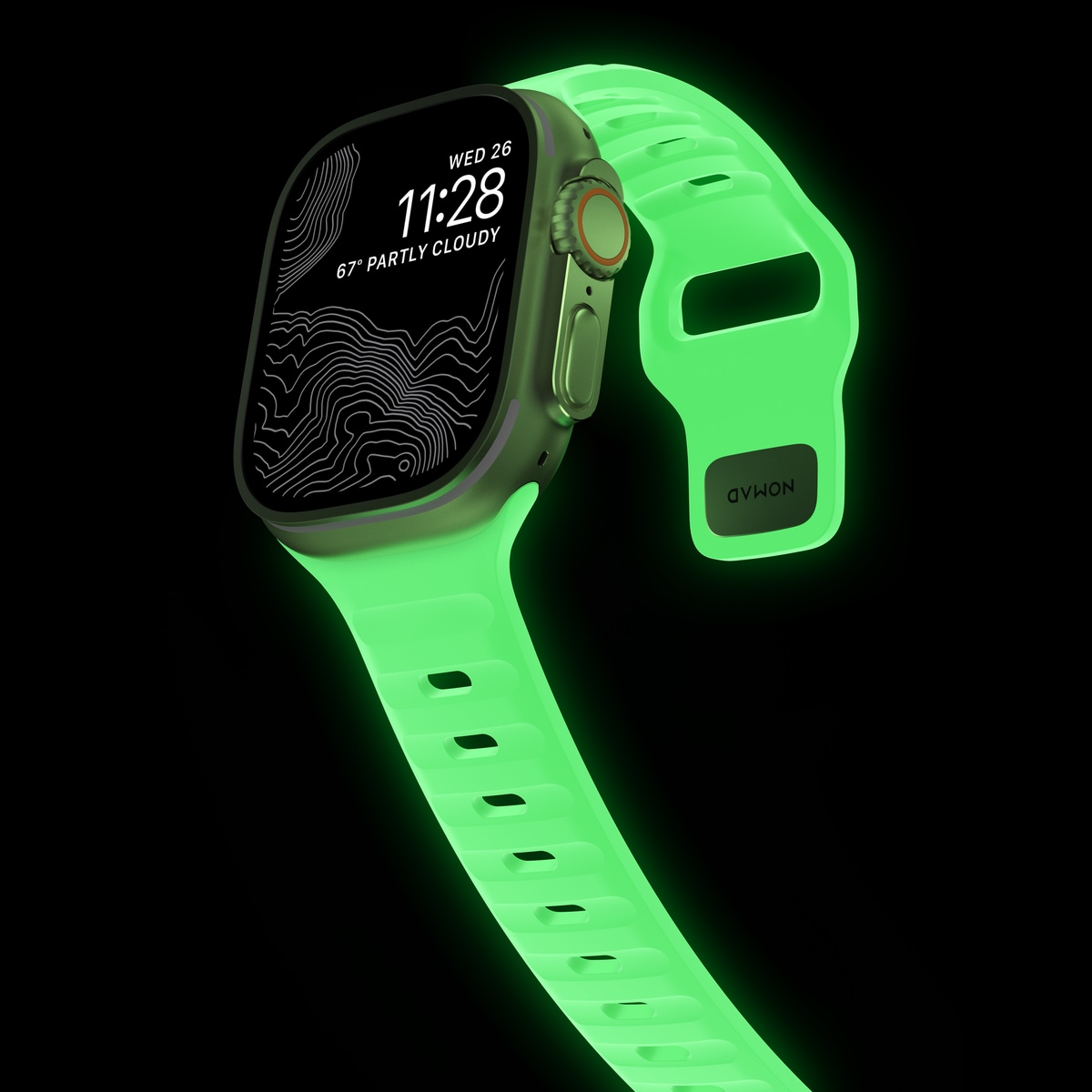 Apple Watch Series 8 45mm Armbånd - Sport Band Grøn