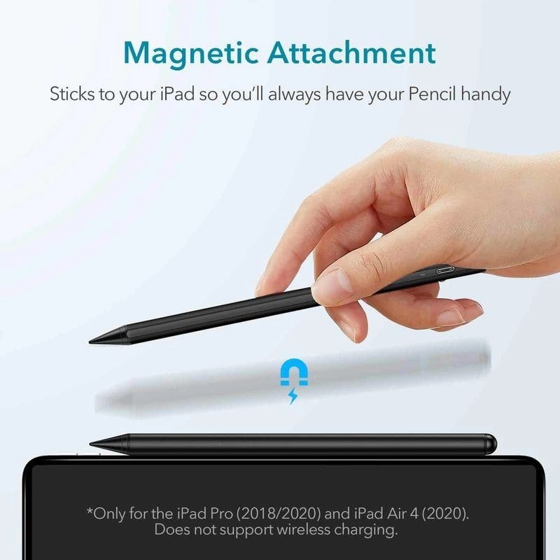Stylus magnetisk & digital touch-pen til iPad, Sort