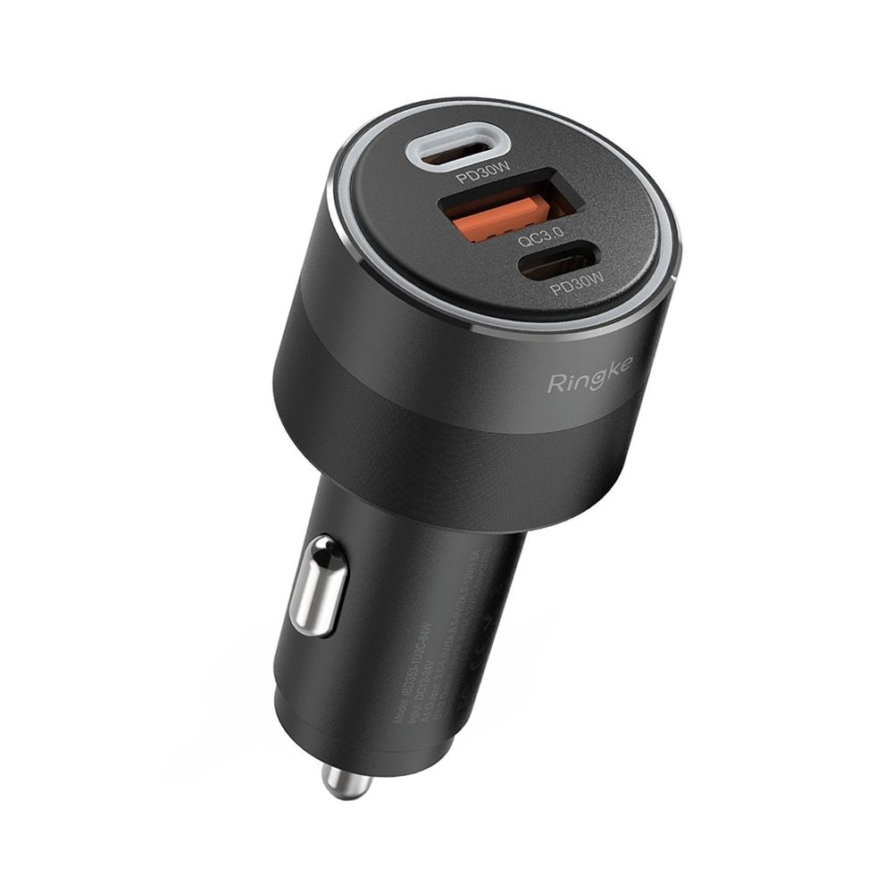 3-port biloplader Fast Charger 84W, Black