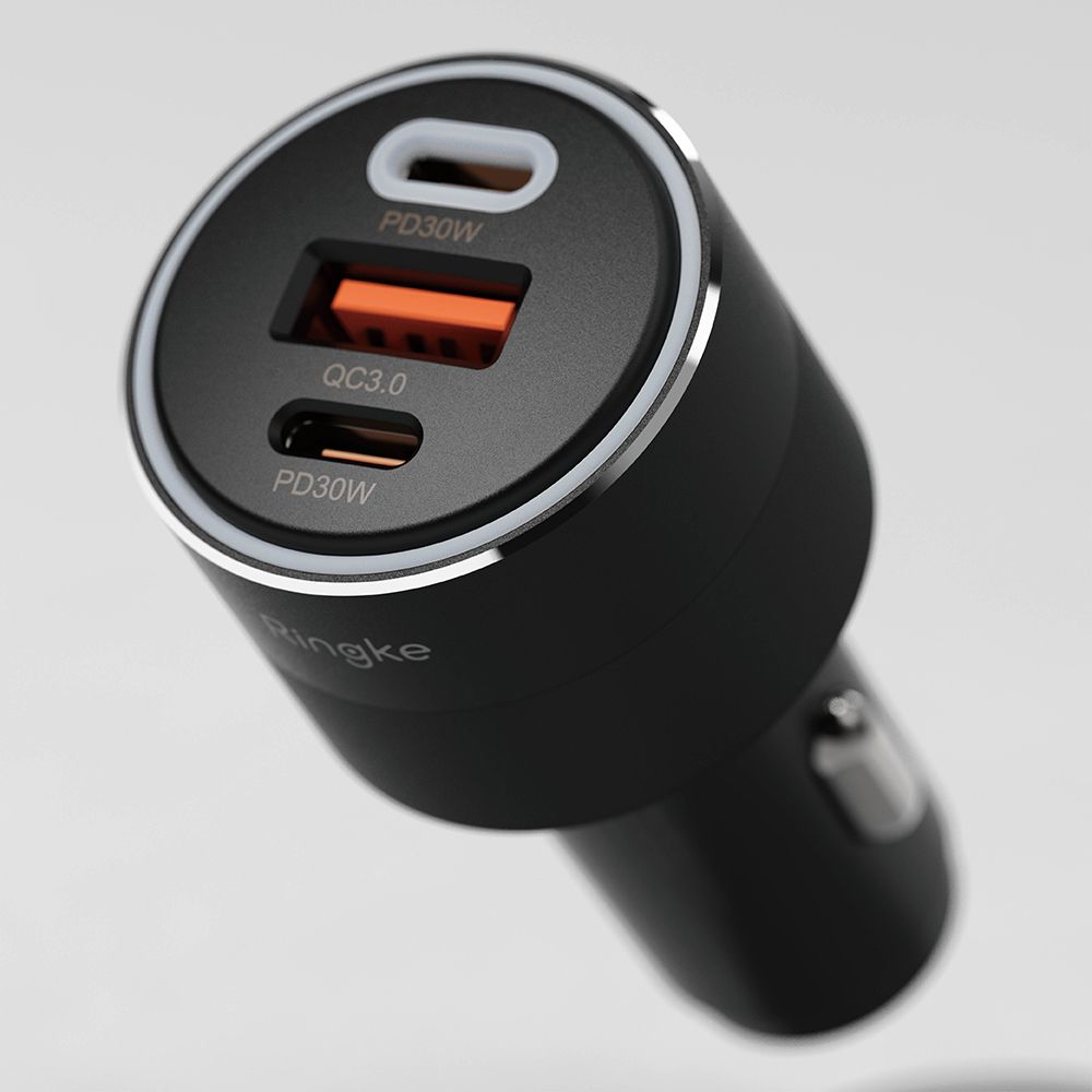 3-port biloplader Fast Charger 84W, Black