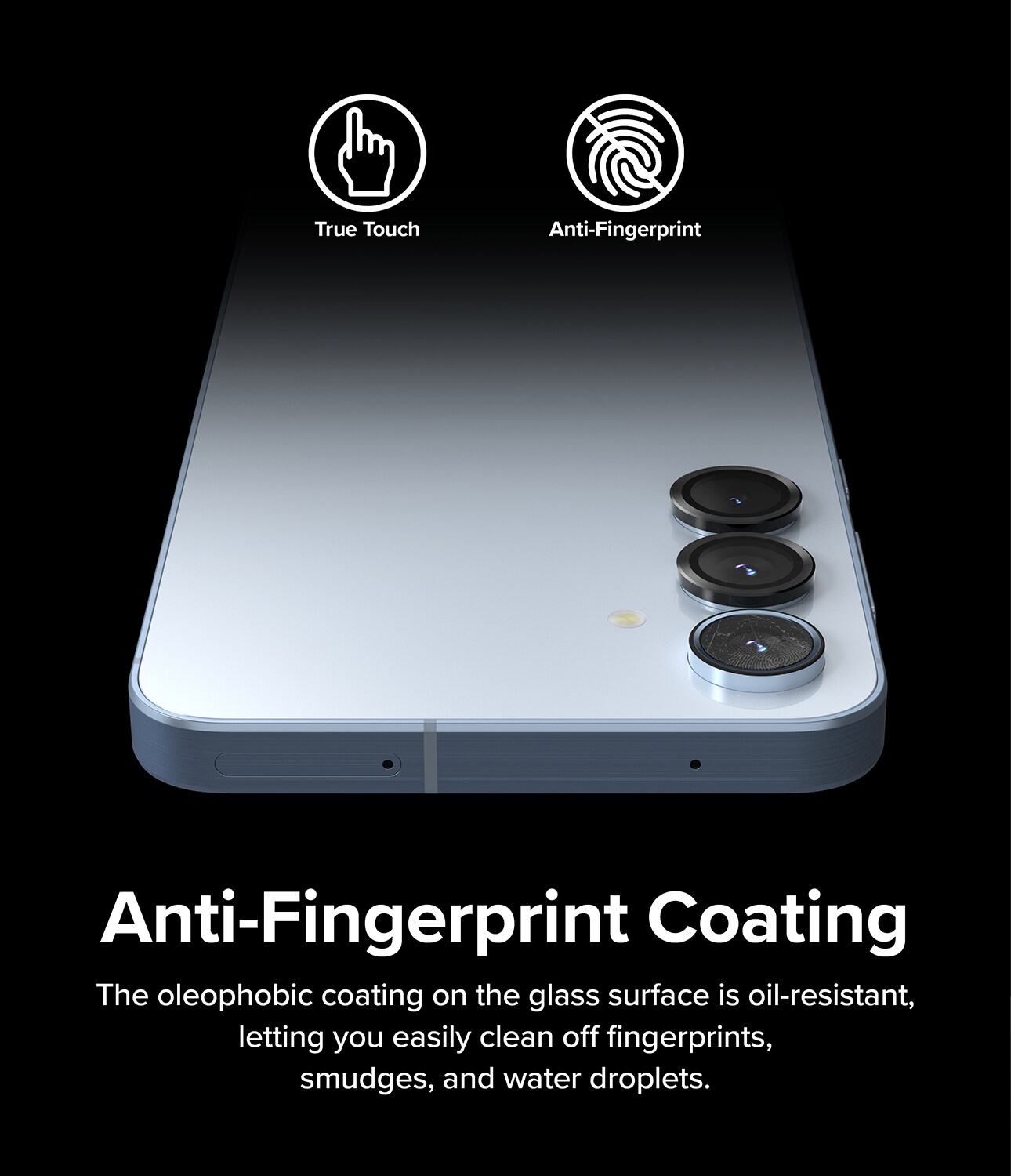 Samsung Galaxy A55 Linsebeskyttelse med aluminiumramme, Sort