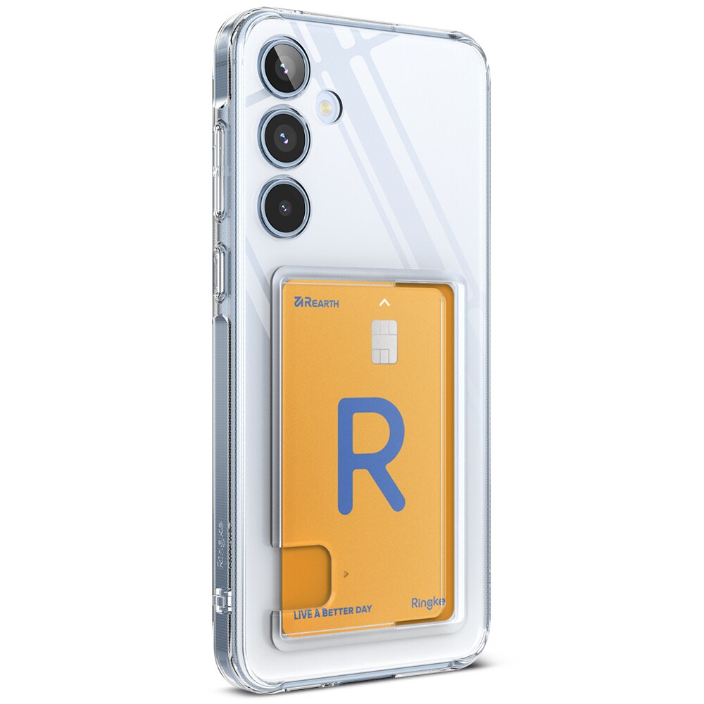 Samsung Galaxy A35 Fusion cover med kortholder, Gennemsigtig