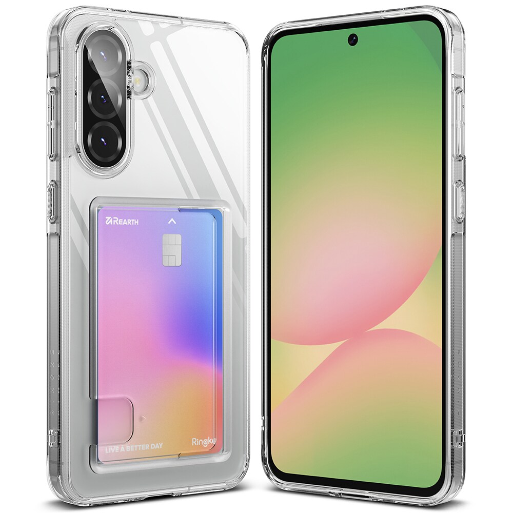 Samsung Galaxy A36 Fusion cover med kortholder, Gennemsigtig