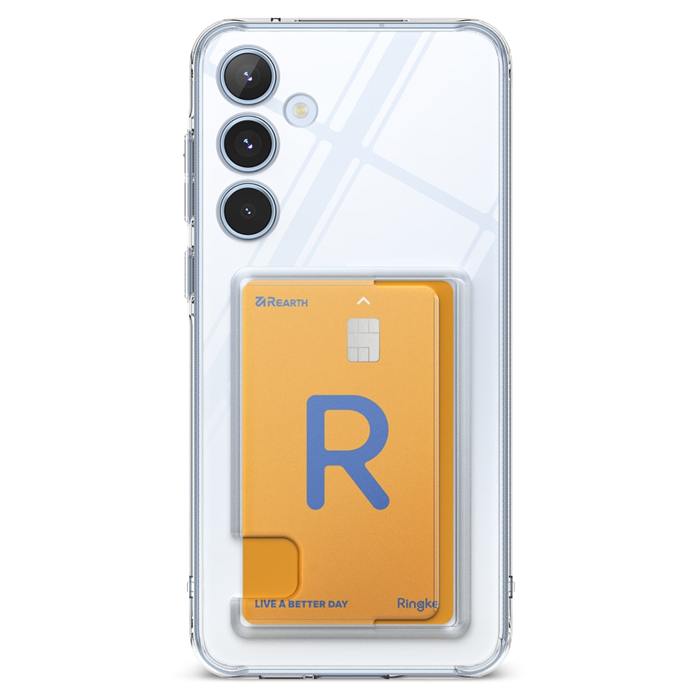 Samsung Galaxy A55 Fusion cover med kortholder, Gennemsigtig