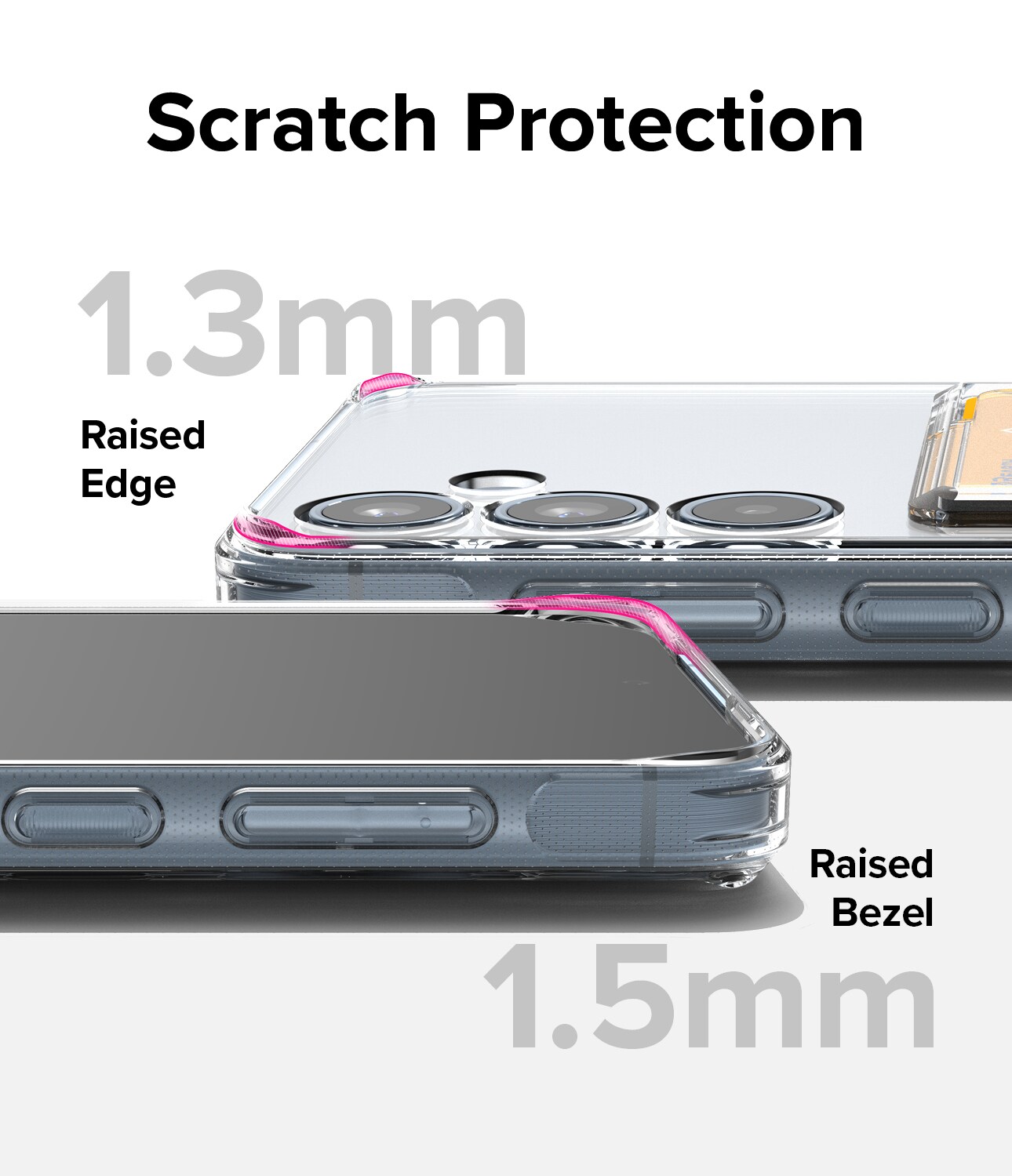 Samsung Galaxy A55 Fusion cover med kortholder, Gennemsigtig