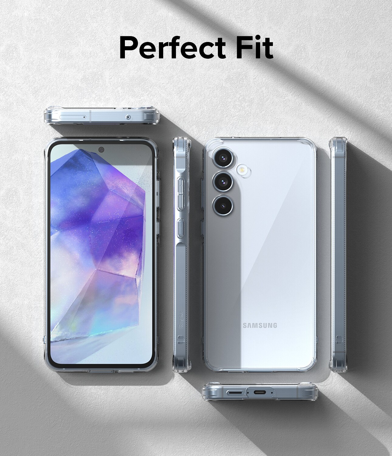 Samsung Galaxy A55 Fusion cover, Gennemsigtig