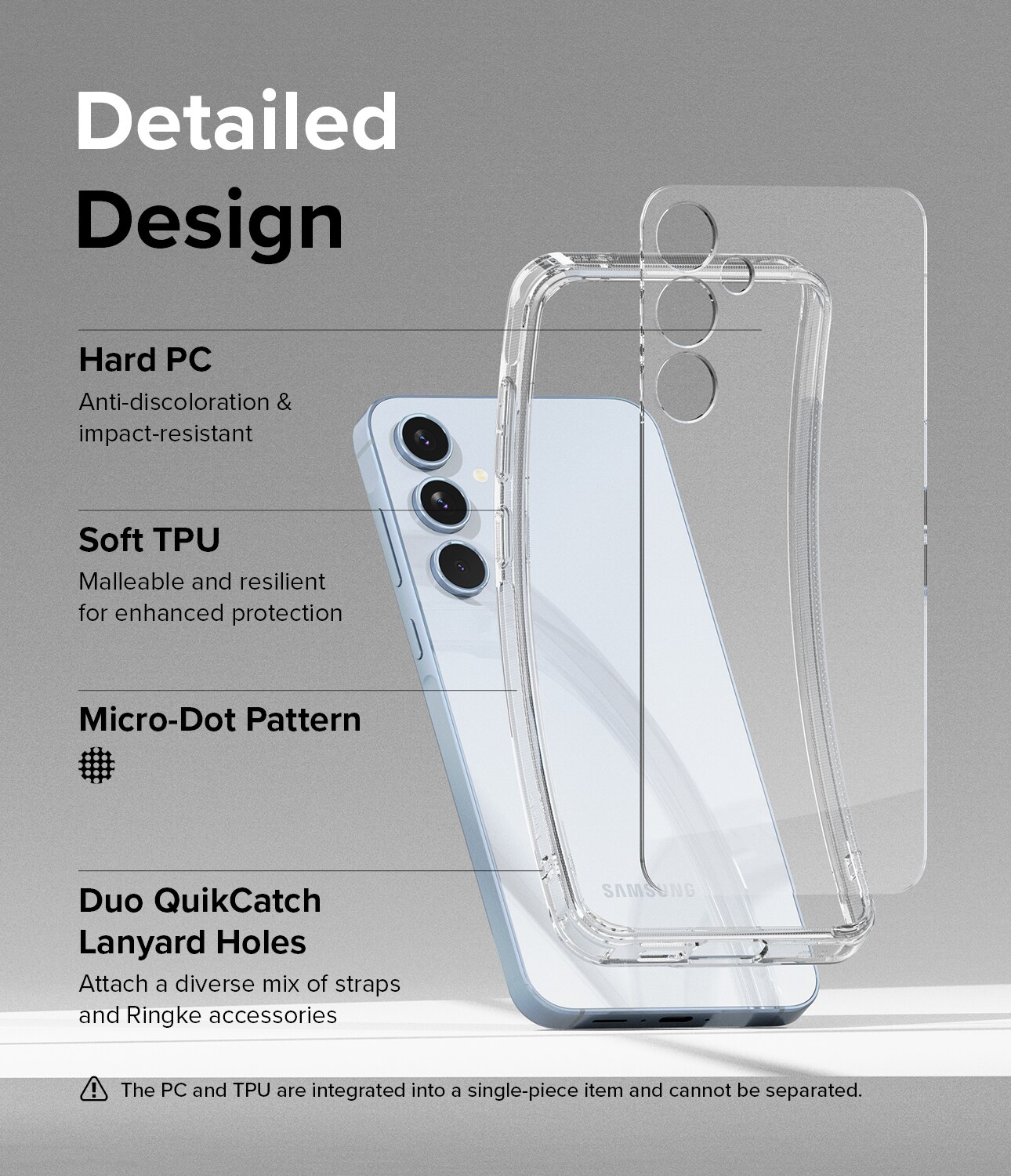 Samsung Galaxy A55 Fusion cover, Gennemsigtig