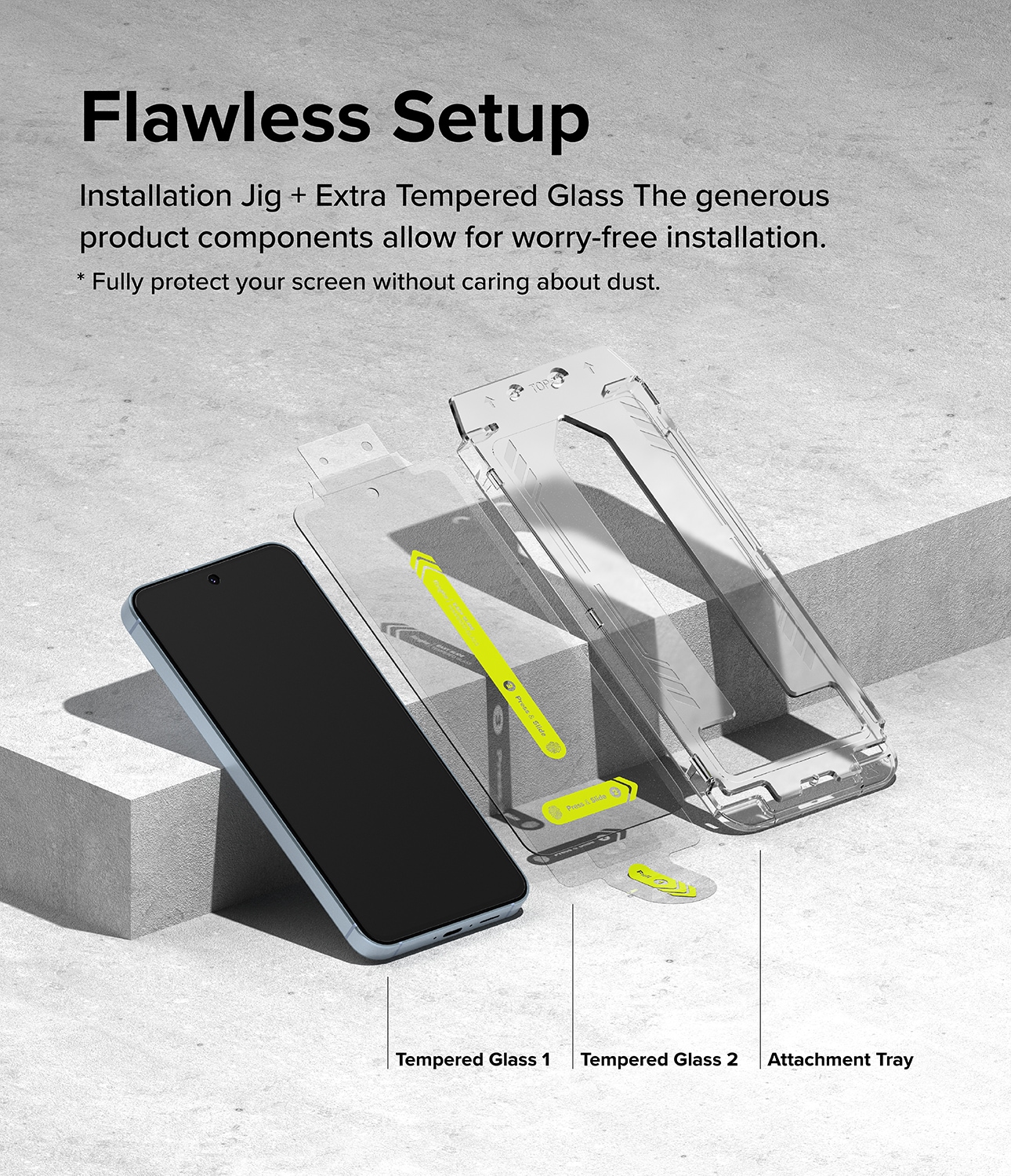Samsung Galaxy A55 Skærmbeskytter i glas med monteringsramme (2-pak)