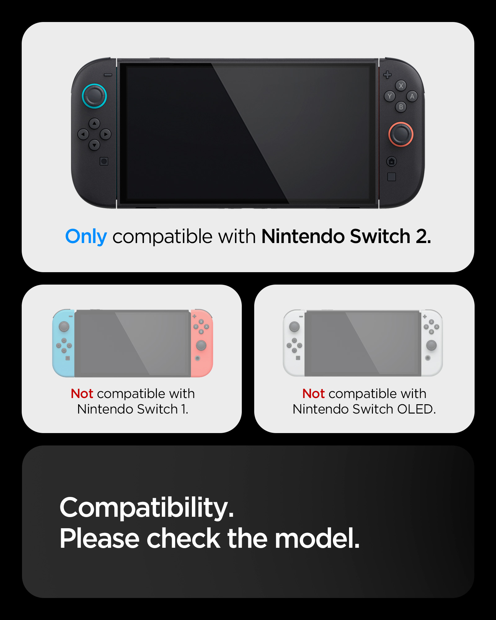 Nintendo Switch 2 Dual Grip-cover, Sort
