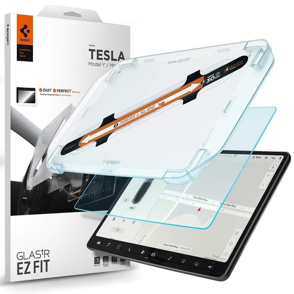 Tesla Model Y/3 Skærmbeskytter GLAS.tR EZ Fit Anti-Glare