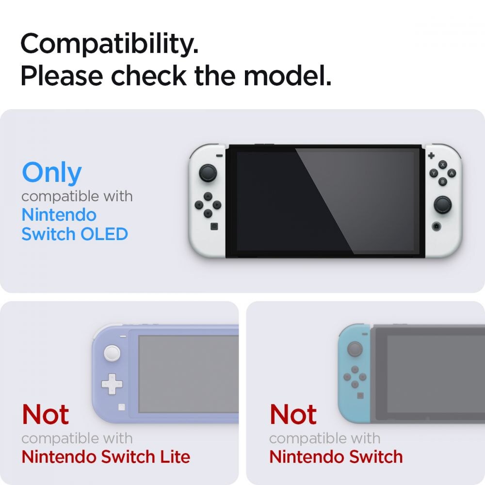 Nintendo Switch OLED Screen Protector GLAS.tR EZ Fit (2-pak)