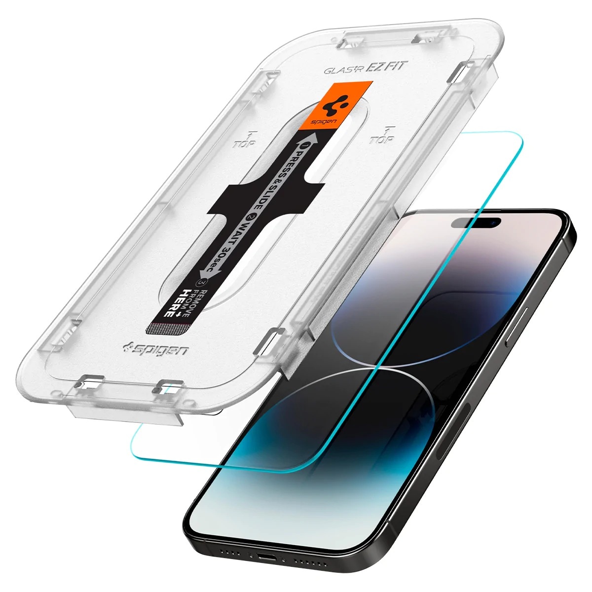 iPhone 14 Pro Max Skærmbeskytter med installationsramme (2-pak) GLAS.tR EZ Fit