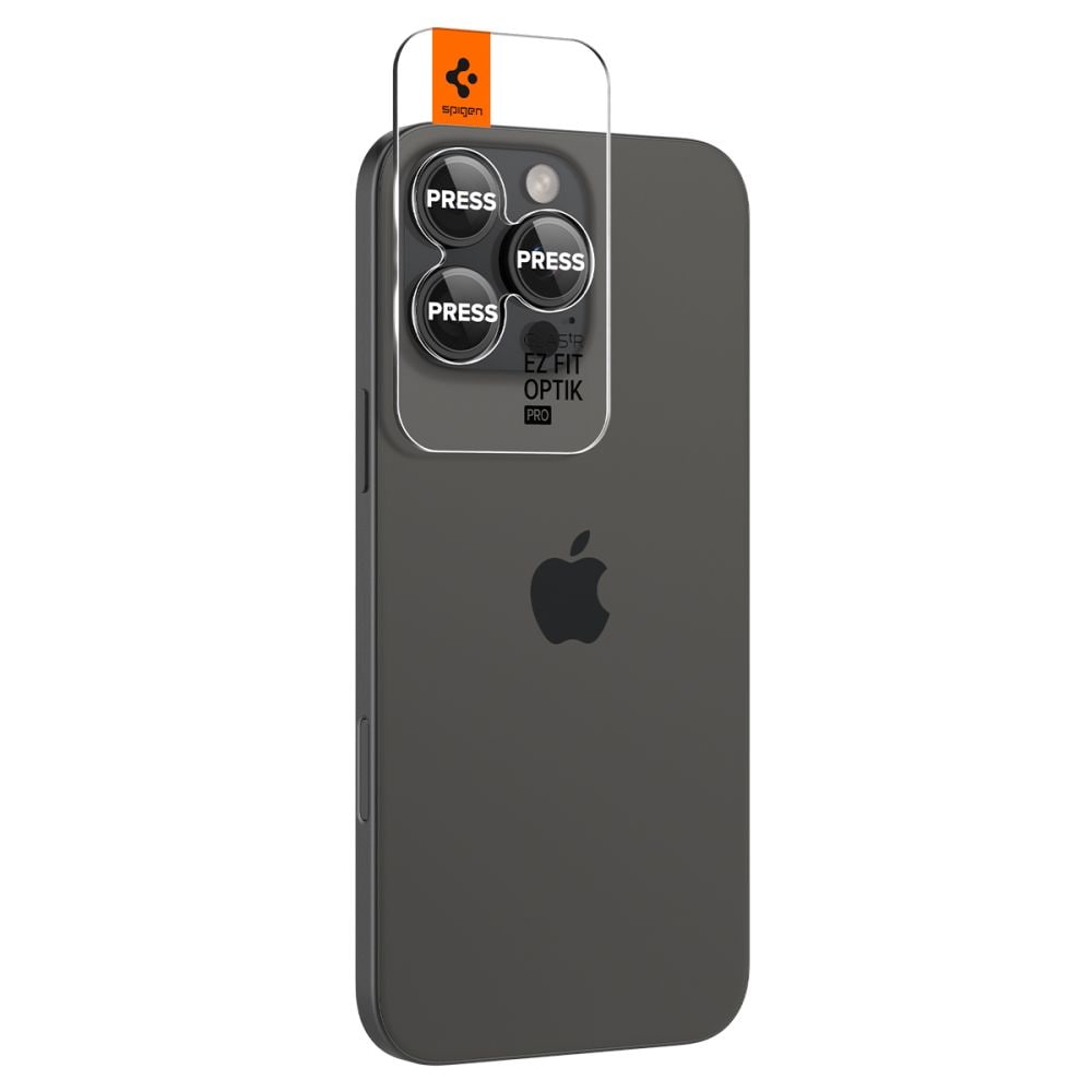 iPhone 16 Pro EZ Fit linsebeskytter (2-pak), Sort