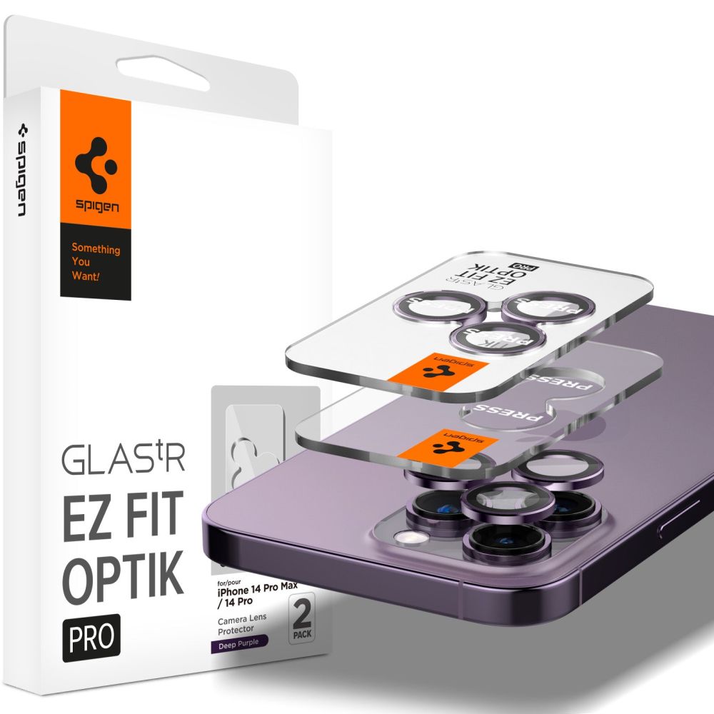 iPhone 14 Pro Max EZ Fit linsebeskytter (2-pak), Lilla
